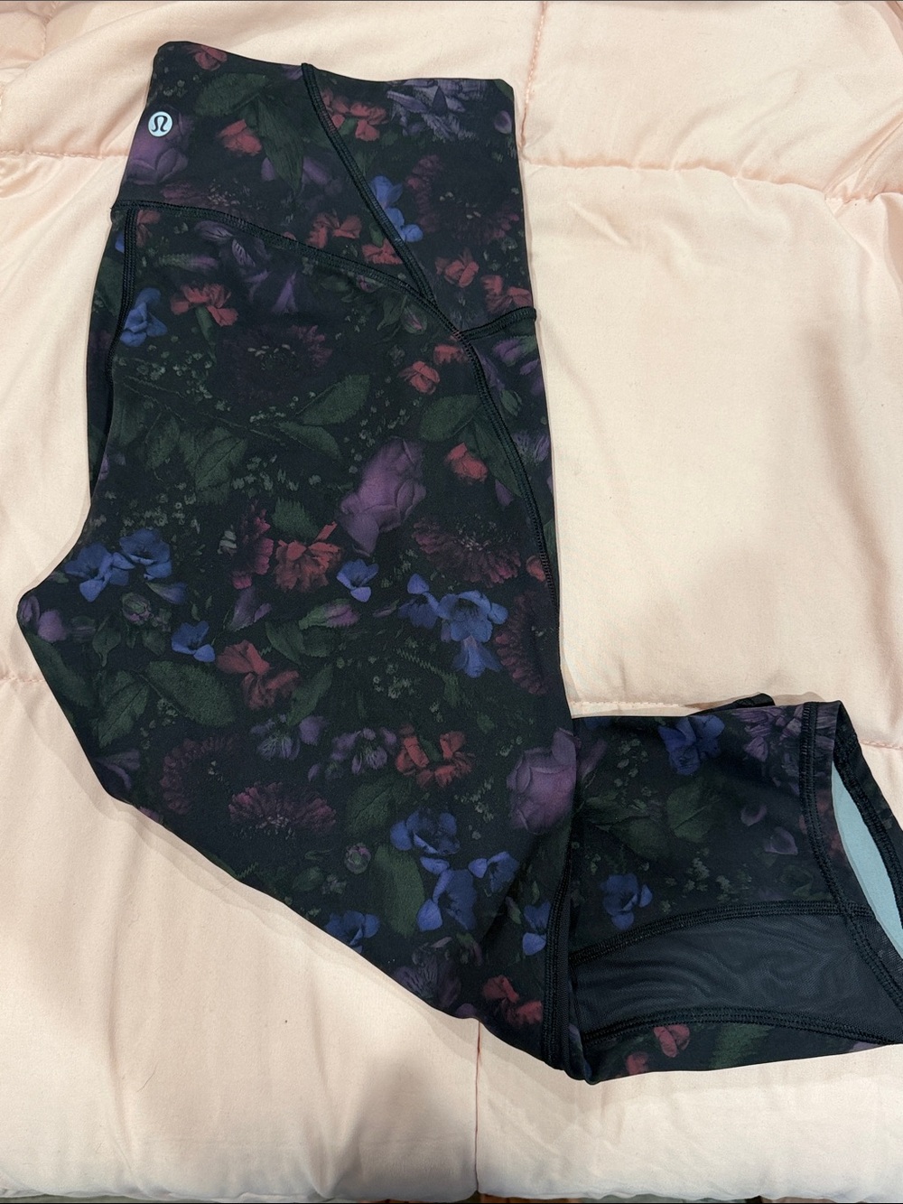 lululemon athletica Floral Floral Leggings with mesh detailing